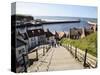 The 199 Steps in Whitby, North Yorkshire, England, United Kingdom, Europe-Mark Sunderland-Stretched Canvas