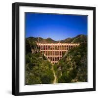 The 19th Century "Puente del Aguila" (Bridge of the Eagle) Aqueduct decorated with a gallery of...-Panoramic Images-Framed Photographic Print