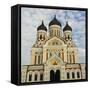 The 19th Century Russian Orthodox Alexander Nevsky Cathedral on Toompea, Old Town,Tallinn, Estonia-Christian Kober-Framed Stretched Canvas