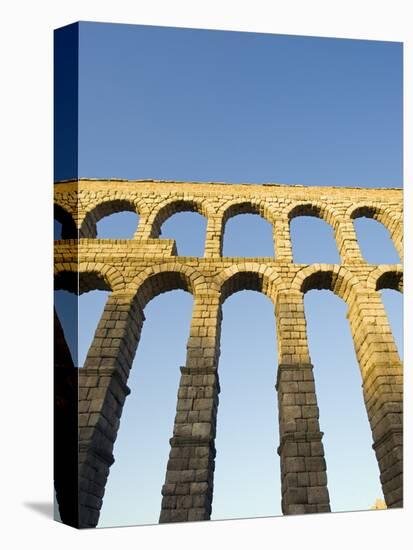 The 1St Century Roman Aqueduct, Segovia, Madrid, Spain, Europe-Christian Kober-Stretched Canvas