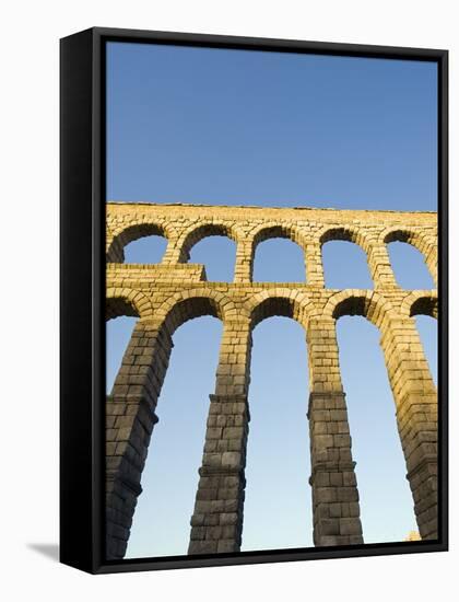 The 1St Century Roman Aqueduct, Segovia, Madrid, Spain, Europe-Christian Kober-Framed Stretched Canvas