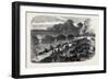 The 1st Middlesex Volunteer Engineers Throwing a Barrel-Pier Bridge over the Serpentine 1867-null-Framed Giclee Print