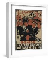 The 1st of May Is the All-Russian Subbotnik, 1920-Dmitri Stachievich Moor-Framed Giclee Print