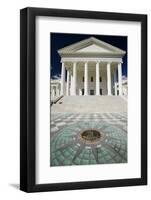 The 2007 restored Virginia State Capitol and the State Seal of Virginia, designed by Thomas Jeff...-null-Framed Photographic Print