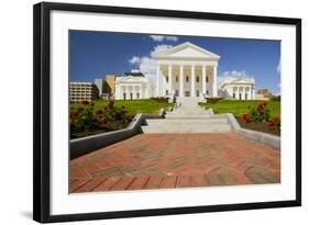 The 2007 restored Virginia State Capitol, designed by Thomas Jefferson who was inspired by Greek...-null-Framed Photographic Print