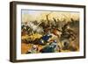 The 21st Lancers Lead the Battle Against the Arab Stronghold at Omdurman in 1897-Ferdinando Tacconi-Framed Giclee Print