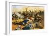 The 21st Lancers Lead the Battle Against the Arab Stronghold at Omdurman in 1897-Ferdinando Tacconi-Framed Giclee Print