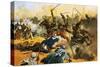 The 21st Lancers Lead the Battle Against the Arab Stronghold at Omdurman in 1897-Ferdinando Tacconi-Stretched Canvas