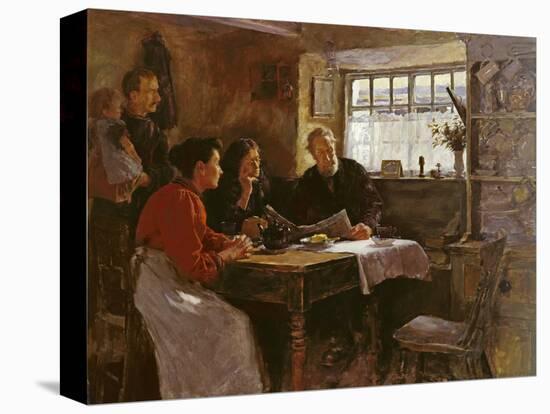 The 22nd January 1901 (Reading the News of the Queen's Death in a Cornish Cottage)-Stanhope Alexander Forbes-Stretched Canvas