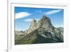 The 2341m limestone peak Pena Foratata, a great landmark in scenic upper Tena Valle, Sallent de Gal-Robert Francis-Framed Photographic Print