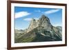 The 2341m limestone peak Pena Foratata, a great landmark in scenic upper Tena Valle, Sallent de Gal-Robert Francis-Framed Photographic Print