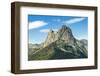 The 2341m limestone peak Pena Foratata, a great landmark in scenic upper Tena Valle, Sallent de Gal-Robert Francis-Framed Photographic Print