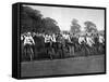 The 24 Hour Bicycle Race at Herne Hill, 1892-null-Framed Stretched Canvas