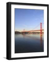 The 25Th April Bridge Over the Tagus River, Lisbon, Portugal, Europe-null-Framed Photographic Print