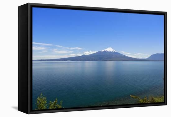 The 2652 metre tall Osorno Volcano, a conical stratovolcano, in northern Patagonia near Puerto Mont-Alex Robinson-Framed Stretched Canvas
