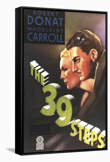The 39 Steps, from Left: Madeleine Carroll, Robert Donat, 1935-null-Framed Stretched Canvas