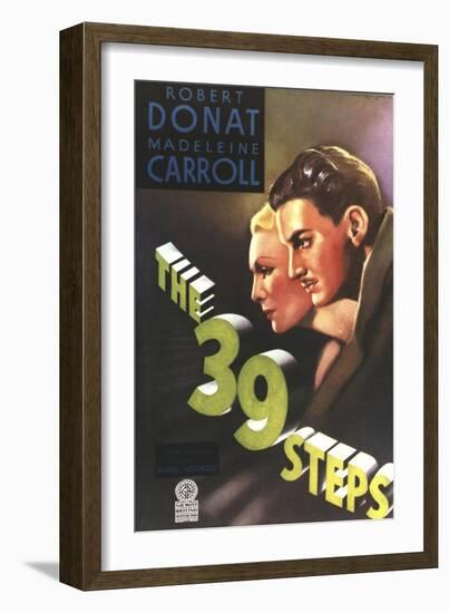 The 39 Steps, from Left: Madeleine Carroll, Robert Donat, 1935-null-Framed Art Print