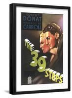 The 39 Steps, from Left: Madeleine Carroll, Robert Donat, 1935-null-Framed Art Print