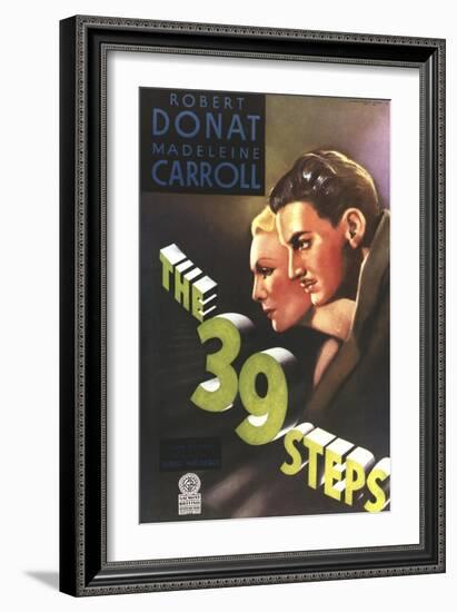 The 39 Steps, from Left: Madeleine Carroll, Robert Donat, 1935-null-Framed Art Print