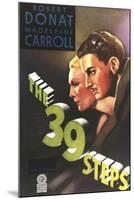 The 39 Steps, from Left: Madeleine Carroll, Robert Donat, 1935-null-Mounted Art Print