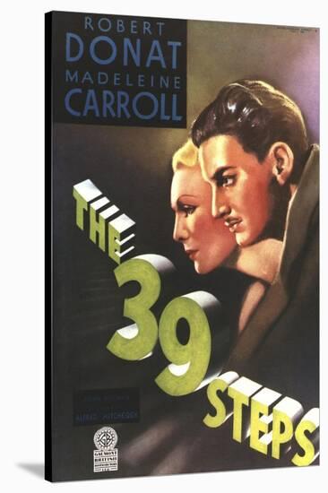 The 39 Steps, from Left: Madeleine Carroll, Robert Donat, 1935-null-Stretched Canvas