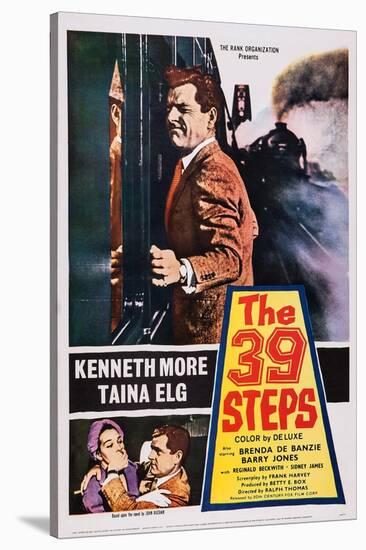The 39 Steps, Kenneth More (Top), Bottom from Left: Taina Elg, Kenneth More, 1959-null-Stretched Canvas
