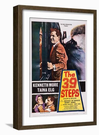 The 39 Steps, Kenneth More (Top), Bottom from Left: Taina Elg, Kenneth More, 1959-null-Framed Art Print