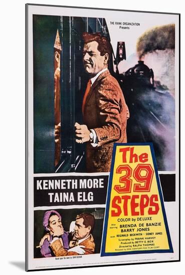 The 39 Steps, Kenneth More (Top), Bottom from Left: Taina Elg, Kenneth More, 1959-null-Mounted Art Print