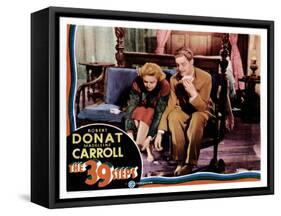 The 39 Steps, Madeleine Carroll, Robert Donat, 1935-null-Framed Stretched Canvas