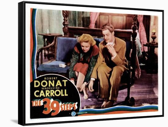 The 39 Steps, Madeleine Carroll, Robert Donat, 1935-null-Framed Stretched Canvas