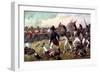 The 3rd Regiment of Foot Guards Repulsing the Final Charge of the Old Guard at the Battle of…-Richard Simkin-Framed Giclee Print