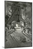 The 40-Ton Steam-Hammer at Work in Woolwich Arsenal-Enoch Ward-Mounted Giclee Print