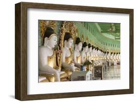 The 45 Buddha Statues in Cave at Pilgrimage Site, Umin Thounzeh Pagoda, Sagaing Hill-Stephen Studd-Framed Photographic Print