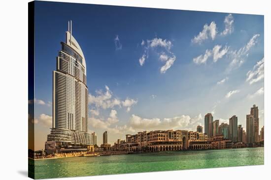 The 5 Star Address Downtown Dubai Hotel Designed by Architects Atkins and Souk Al Bahar-Cahir Davitt-Stretched Canvas