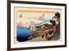 The 53 Stations of the Tokaido, Station 1: Shinagawa-juku, Tokyo-Ando Hiroshige-Framed Giclee Print