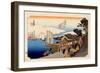 The 53 Stations of the Tokaido, Station 1: Shinagawa-juku, Tokyo-Ando Hiroshige-Framed Giclee Print