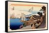 The 53 Stations of the Tokaido, Station 1: Shinagawa-juku, Tokyo-Ando Hiroshige-Framed Stretched Canvas