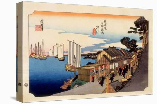 The 53 Stations of the Tokaido, Station 1: Shinagawa-juku, Tokyo-Ando Hiroshige-Stretched Canvas