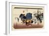 The 53 Stations of the Tokaido, Station 11: Mishima-shuku, Shizuoka Prefecture-Ando Hiroshige-Framed Giclee Print