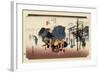 The 53 Stations of the Tokaido, Station 11: Mishima-shuku, Shizuoka Prefecture-Ando Hiroshige-Framed Giclee Print