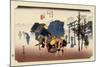 The 53 Stations of the Tokaido, Station 11: Mishima-shuku, Shizuoka Prefecture-Ando Hiroshige-Mounted Giclee Print