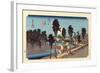 The 53 Stations of the Tokaido, Station 12: Numazu-juku, Shizuoka Prefecture-Ando Hiroshige-Framed Giclee Print