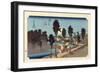 The 53 Stations of the Tokaido, Station 12: Numazu-juku, Shizuoka Prefecture-Ando Hiroshige-Framed Giclee Print