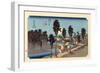 The 53 Stations of the Tokaido, Station 12: Numazu-juku, Shizuoka Prefecture-Ando Hiroshige-Framed Giclee Print