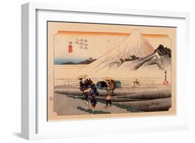 The 53 Stations of the Tokaido, Station 13: Hara-juku, Shizuoka Prefecture-Ando Hiroshige-Framed Giclee Print