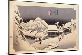 The 53 Stations of the Tokaido, Station 15: Kanbara-juku, Shizuoka Prefecture-Ando Hiroshige-Mounted Giclee Print