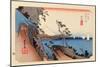 The 53 Stations of the Tokaido, Station 16: Yui-shuku, Shizuoka Prefecture-Ando Hiroshige-Mounted Giclee Print