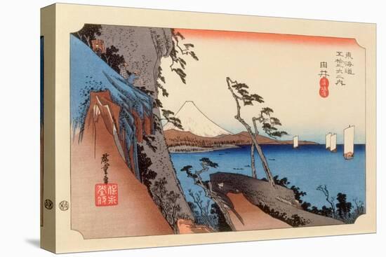 The 53 Stations of the Tokaido, Station 16: Yui-shuku, Shizuoka Prefecture-Ando Hiroshige-Stretched Canvas