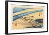 The 53 Stations of the Tokaido, Station 23: Shimada-juku, Shizuoka Prefecture-Ando Hiroshige-Framed Giclee Print