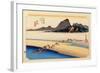 The 53 Stations of the Tokaido, Station 24: Kanaya-juku, Shizuoka Prefecture-Ando Hiroshige-Framed Giclee Print